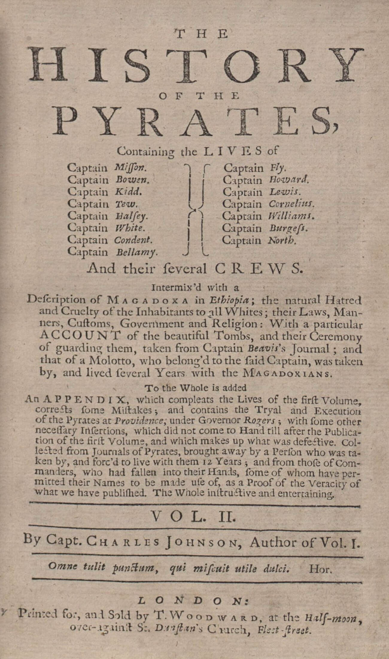 A General History of Pyrates - 2nd Edition Volume II (1724)