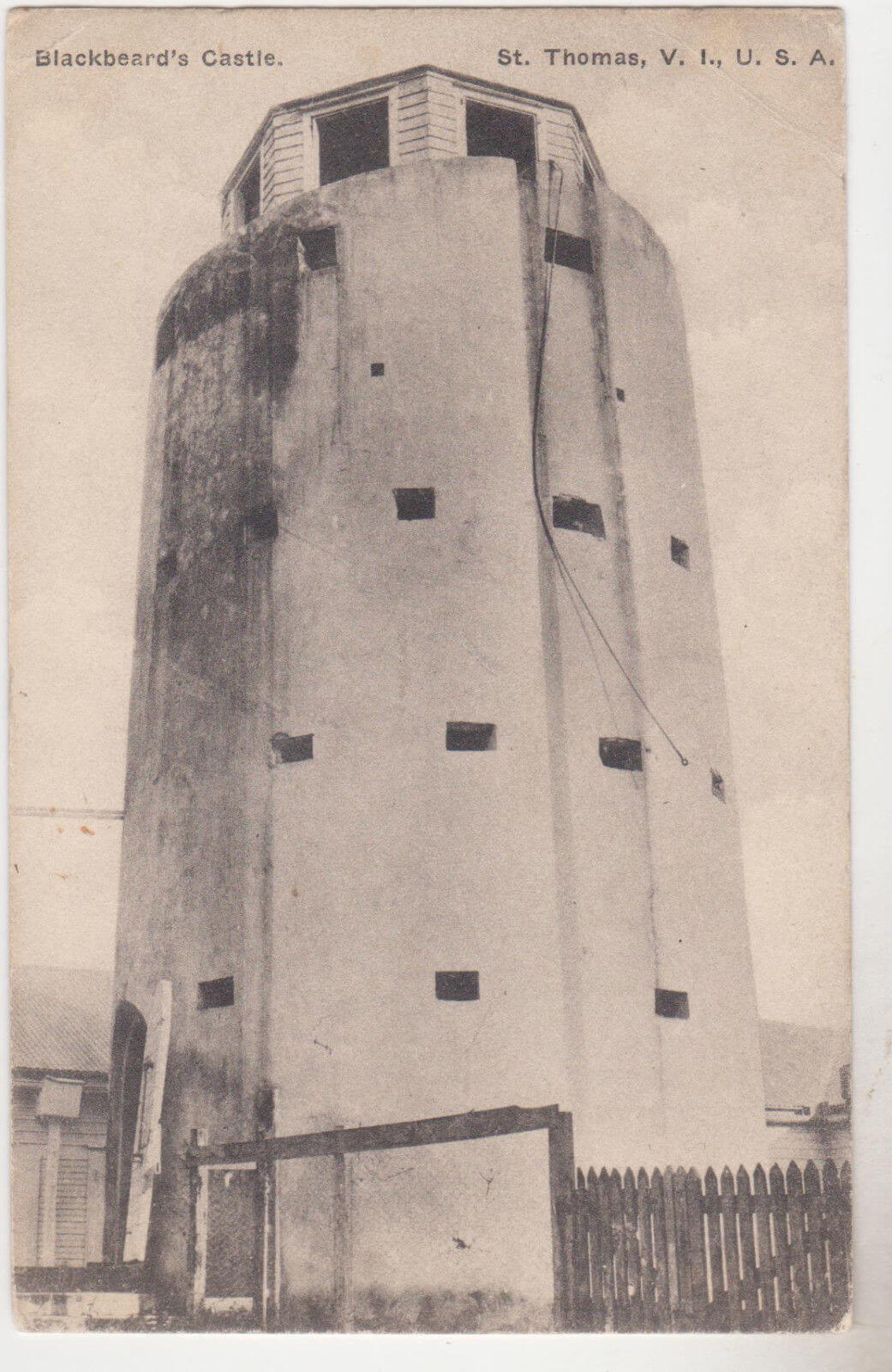 Blackbeard's Castle Postcard (1922)