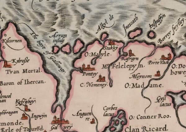 Clew Bay - Abraham Ortelius (1574)