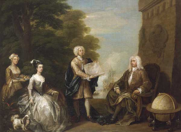 William Hogarth - Woodes Rogers and His Family (1728)